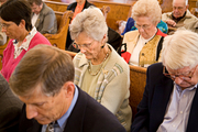 Image of people at church service