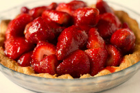 Image of homemade fresh strawberry pie
